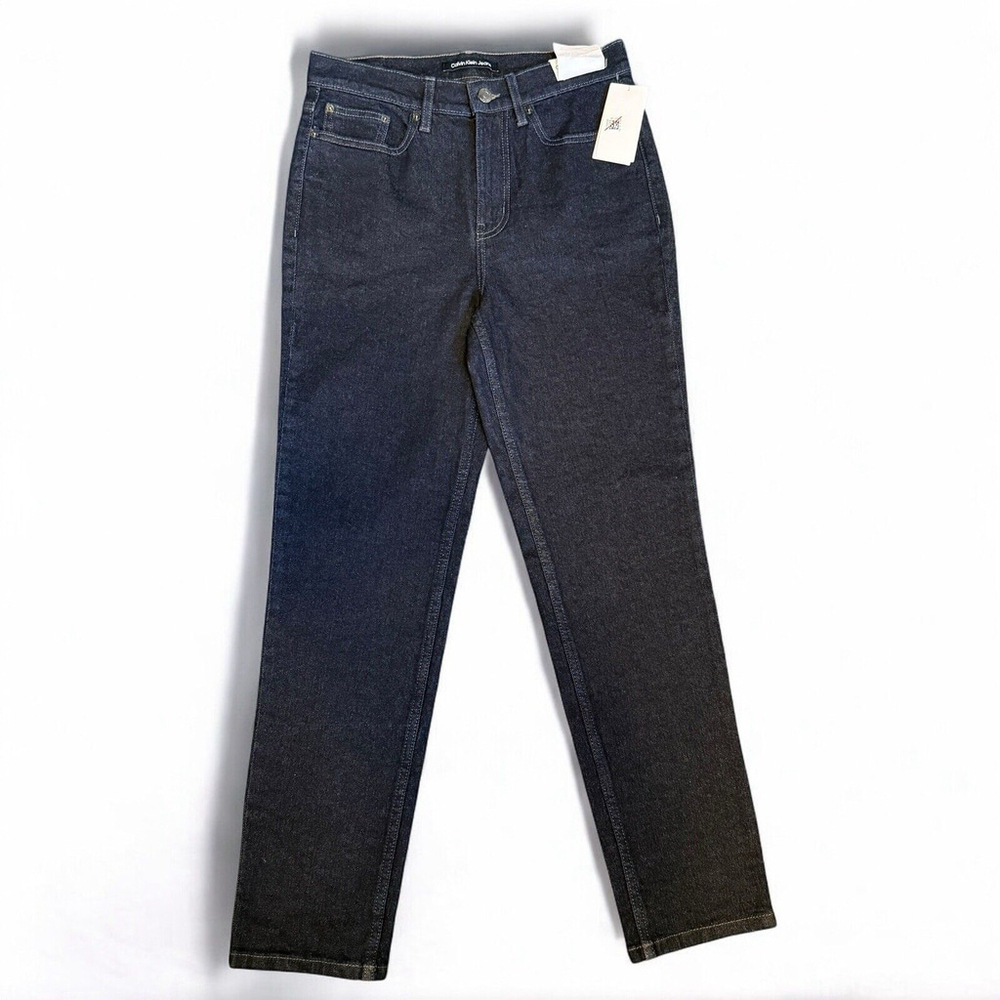 Calvin Klein‎ Jeans Ladies High Rise Slim Size 28 Dark Rinse New With Tags